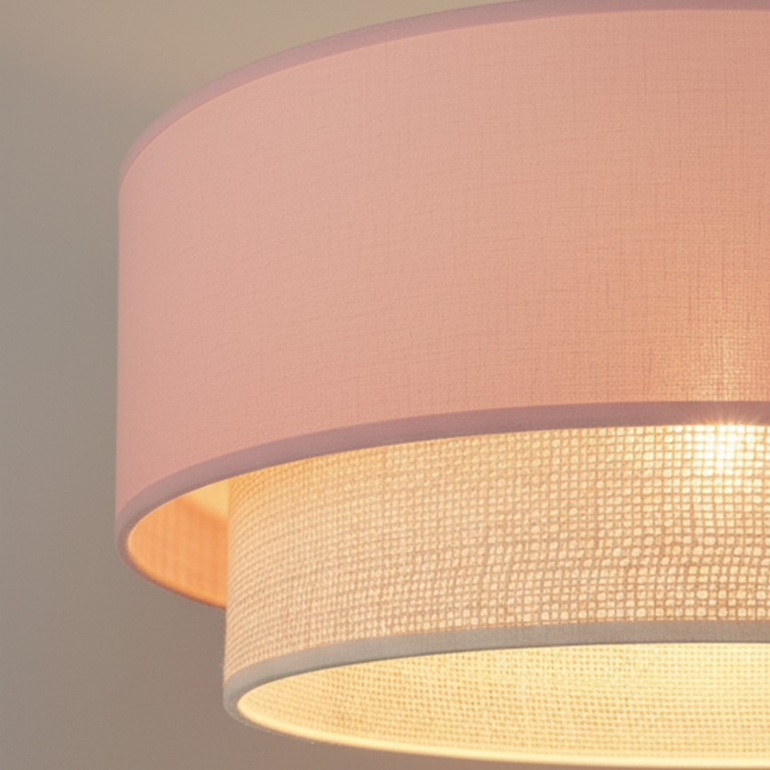 Brilagi - LED paviršinis lubų šviestuvas BOHO BOBO 1xE27/60W/230V Ø 40 cm rožinė/kreminė