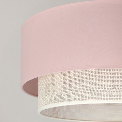 Brilagi - LED paviršinis lubų šviestuvas BOHO BOBO 1xE27/60W/230V Ø 40 cm rožinė/kreminė