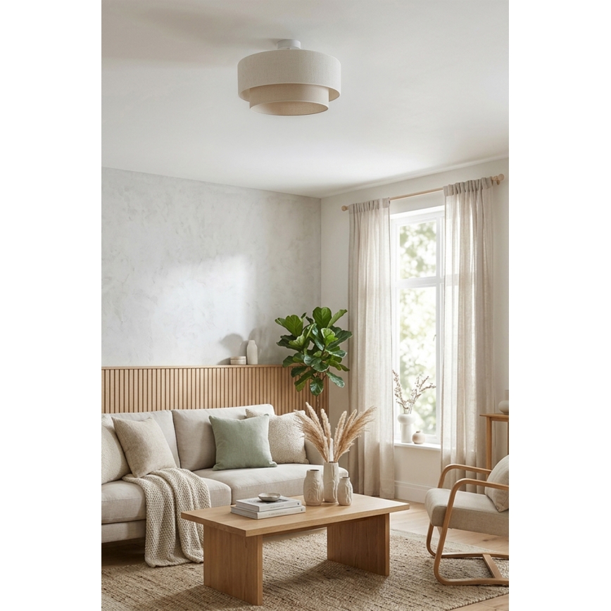 Brilagi - LED paviršinis lubų šviestuvas BOHO ECO 1xE27/10W/230V skersmuo 40 cm kreminis