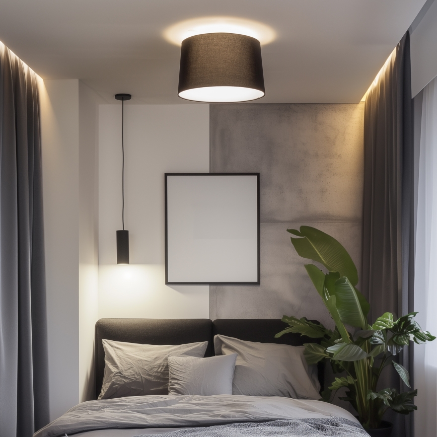 Brilagi - LED paviršinis lubų šviestuvas CERIA 1xE27/40W/230V skersmuo 45 cm juoda