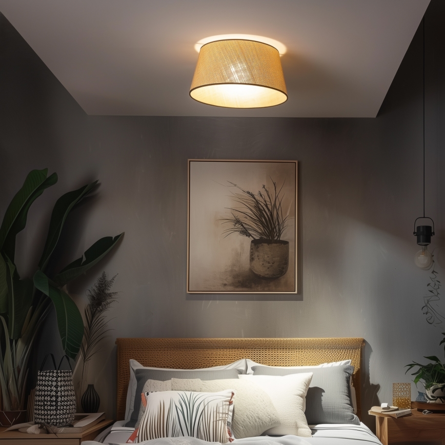 Brilagi - LED paviršinis lubų šviestuvas CERIA 1xE27/40W/230V skersmuo 50 cm, smėlio spalvos