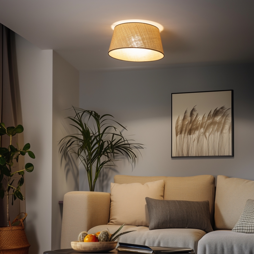 Brilagi - LED paviršinis lubų šviestuvas CERIA 1xE27/40W/230V skersmuo 50 cm, smėlio spalvos