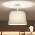 Brilagi - LED paviršinis lubų šviestuvas CERIA 1xE27/60W/230V skersmuo 30 cm balta/pilka