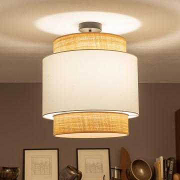 Brilagi - LED paviršinis lubų šviestuvas CERIA 1xE27/60W/230V skersmuo 40 cm juoda/smėlio spalvos/balta
