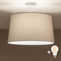 Brilagi - LED paviršinis lubų šviestuvas CERIA 1xE27/60W/230V Ø 45 cm balta/pilka