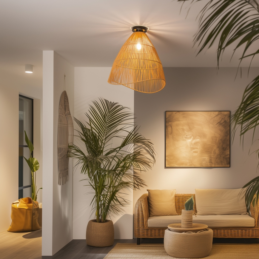 Brilagi - LED paviršinis lubų šviestuvas CERIA BOHO 1xE27/40W/230V skersm. 70 cm rudas