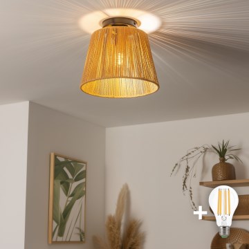 Brilagi - LED paviršinis lubų šviestuvas CERIA BOHO 1xE27/40W/230V skersmuo 28 cm ruda