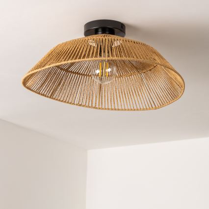Brilagi - LED paviršinis lubų šviestuvas CERIA BOHO 1xE27/40W/230V skersmuo 50 cm rudos spalvos