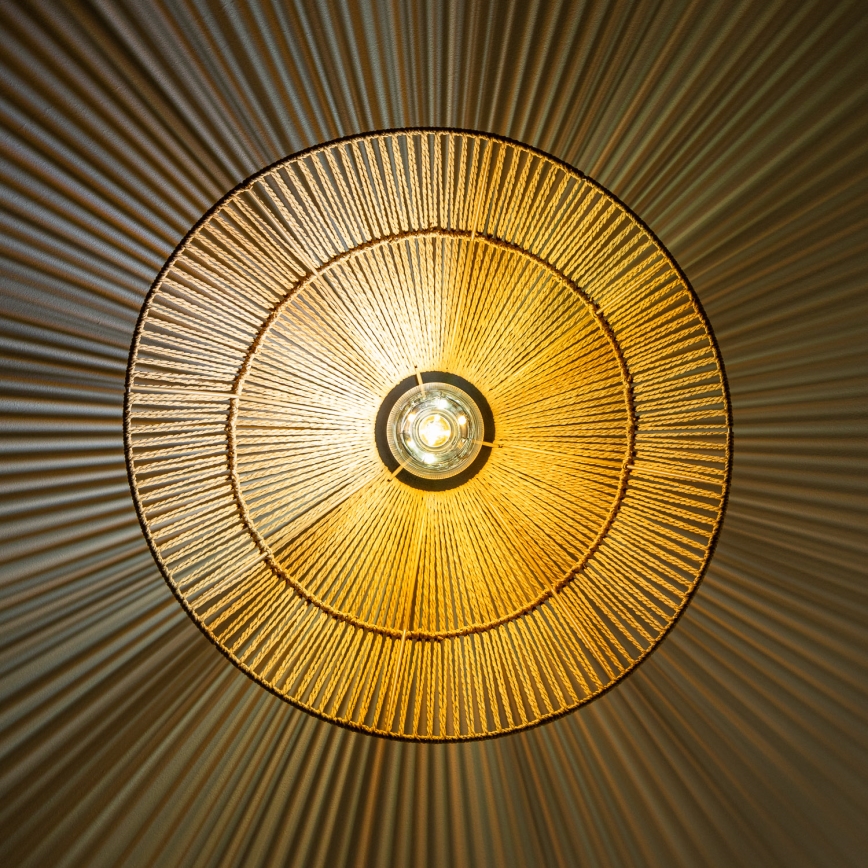 Brilagi - LED paviršinis lubų šviestuvas CERIA BOHO 1xE27/40W/230V skersmuo 50 cm rudos spalvos