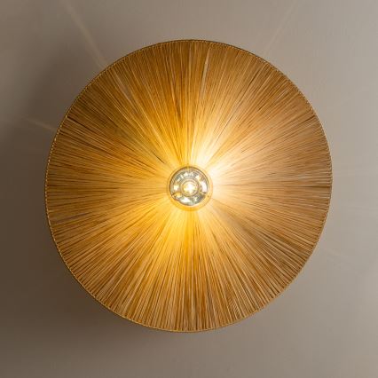 Brilagi - LED paviršinis lubų šviestuvas CERIA BOHO 1xE27/40W/230V, skersmuo 80 cm, rafija