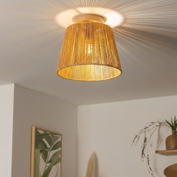 Brilagi - LED paviršinis lubų šviestuvas CERIA BOHO 1xE27/40W/230V Ø 28 cm ruda/ąžuolas