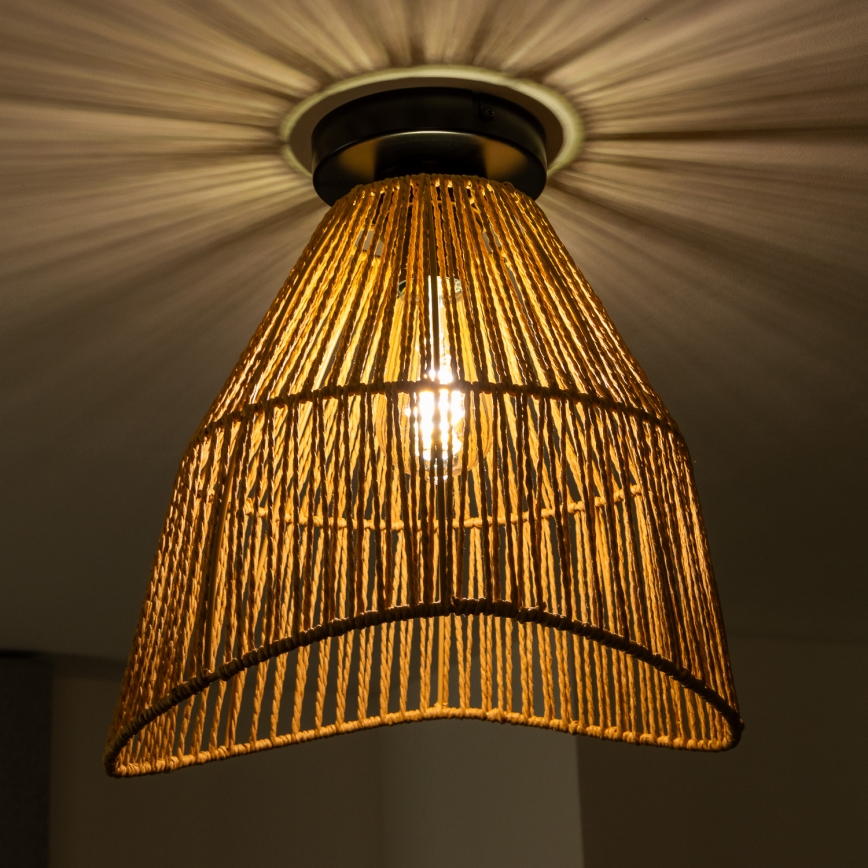 Brilagi - LED paviršinis lubų šviestuvas CERIA BOHO 1xE27/40W/230V Ø 30 cm rudas