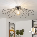 Brilagi - LED paviršinis lubų šviestuvas CERIA WIRE 1xE27/40W/230V Ø 80 cm juodas