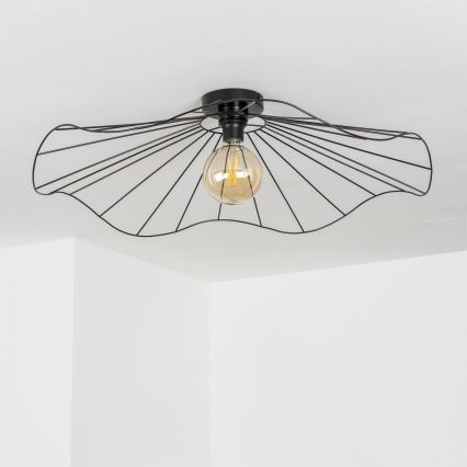 Brilagi - LED paviršinis lubų šviestuvas CERIA WIRE 1xE27/40W/230V Ø 80 cm juodas