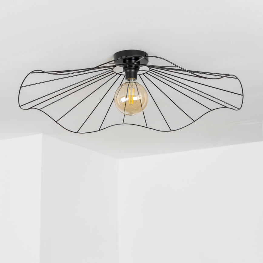 Brilagi - LED paviršinis lubų šviestuvas CERIA WIRE 1xE27/40W/230V Ø 80 cm juodas