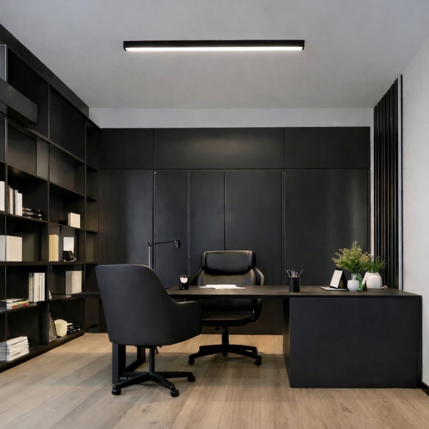 Brilagi - LED paviršinis lubų šviestuvas FULLDAY LED/20/30/40W/230V 2700/4000/6000K 120 cm UGR19 juodas