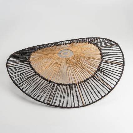 Brilagi - LED paviršinė liustra CERIA BOHO 1xE27/40W/230V skersmuo 80 cm juoda/ruda/ąžuolas