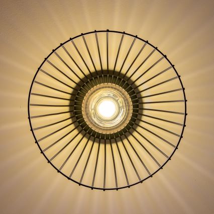 Brilagi - LED paviršinis šviestuvas CERIA WIRE 1xE27/40W/230V skersmuo 21 cm juodas