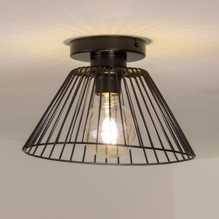 Brilagi - LED paviršinis šviestuvas CERIA WIRE 1xE27/40W/230V skersmuo 30 cm juodas