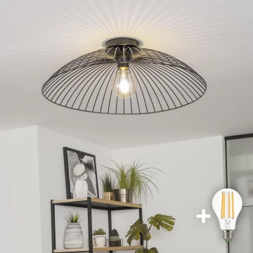 Brilagi - LED paviršinis šviestuvas CERIA WIRE 1xE27/40W/230V, skersmuo 60 cm, juodas