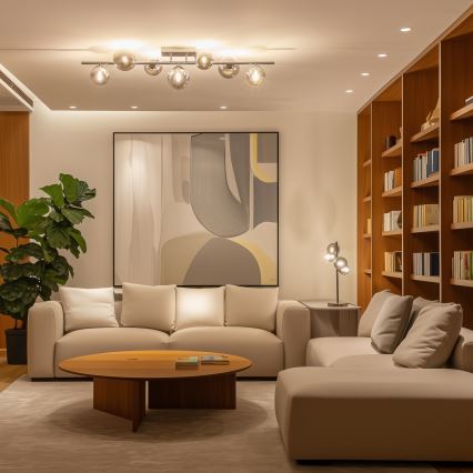 Brilagi - LED paviršinis šviestuvas MILLA 7xG9/3W/230V juodas chromas/dūminis