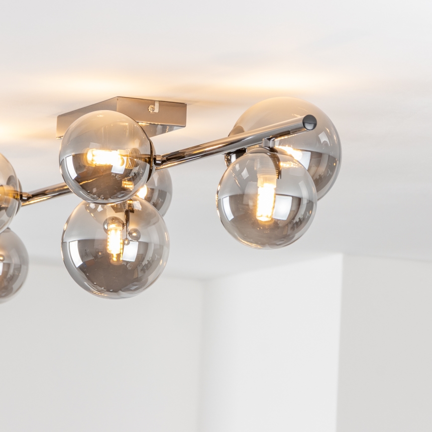 Brilagi - LED paviršinis šviestuvas MILLA 7xG9/3W/230V juodas chromas/dūminis