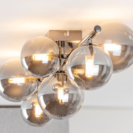 Brilagi - LED paviršinis šviestuvas MILLA 7xG9/3W/230V juodas chromas/dūminis