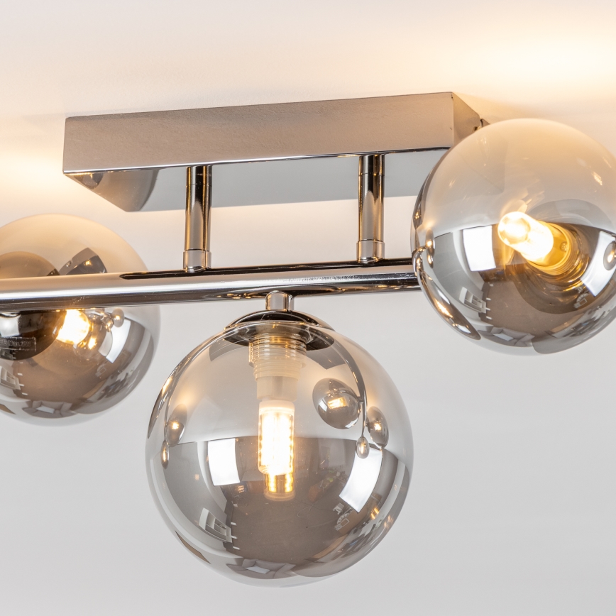 Brilagi - LED paviršinis šviestuvas MILLA 7xG9/3W/230V juodas chromas/dūminis