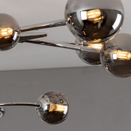 Brilagi - LED paviršinis šviestuvas MISTEL 15xG9/3W/230V juodas chromas/dūminis