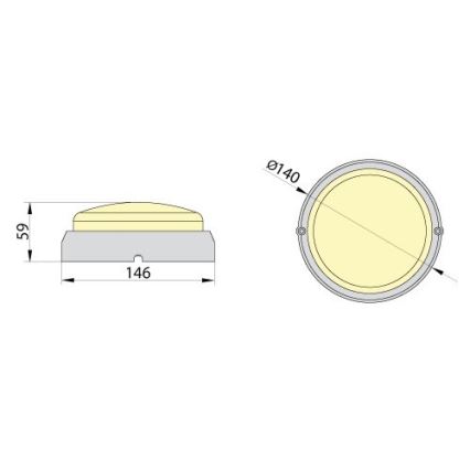 Brilagi - LED pramoninis lubinis šviestuvas SIMA LED/12W/230V IP65 baltas