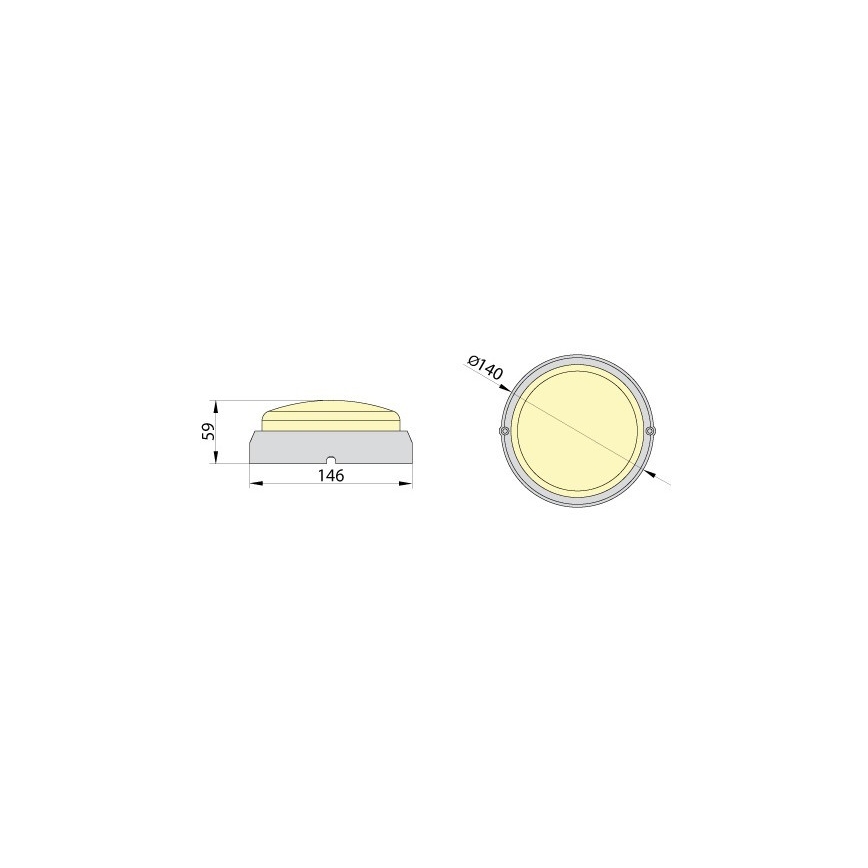 Brilagi - LED pramoninis lubinis šviestuvas SIMA LED/12W/230V IP65 baltas