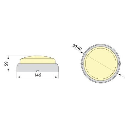 Brilagi - LED pramoninis lubinis šviestuvas SIMA LED/12W/230V IP65 juodas