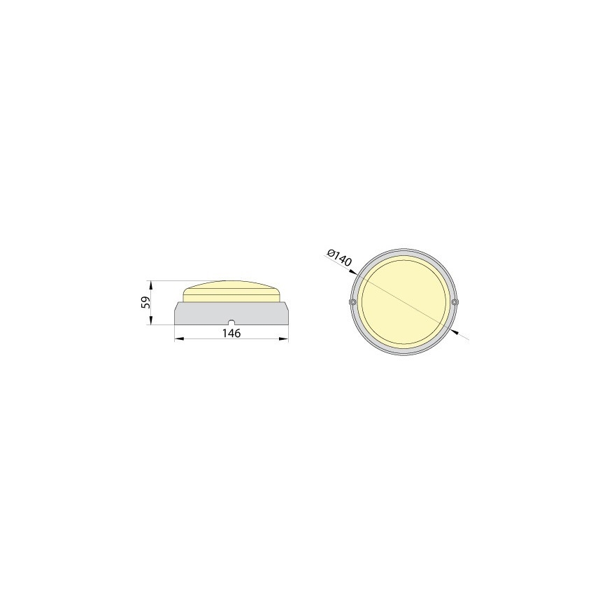 Brilagi - LED pramoninis lubinis šviestuvas SIMA LED/12W/230V IP65 juodas