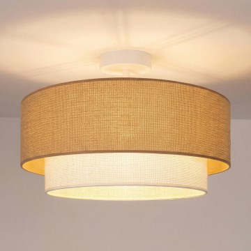 Brilagi - LED prie lubų montuojama liustra BOHO ECO 1xE27/10W/230V skersmuo 40 cm smėlinė/kreminė