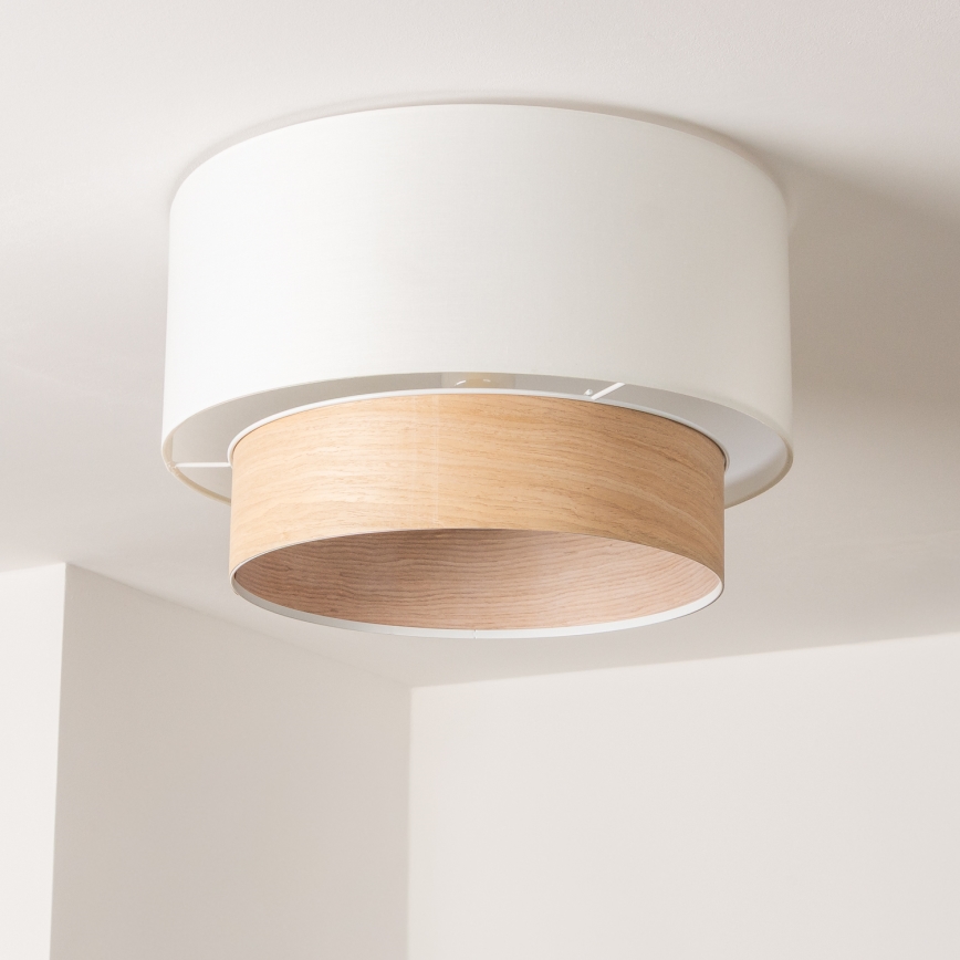 Brilagi - LED prie lubų montuojama liustra CERIA 1xE27/40W/230V skersm. 50 cm balta/smėlinė