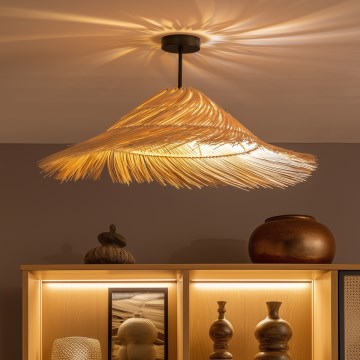 Brilagi - LED prie lubų montuojama liustra CERIA BOHO 1xE27/60W/230V skersm. 70 cm juoda/kreminė