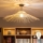 Brilagi - LED prie lubų montuojama liustra CERIA BOHO 1xE27/60W/230V Ø 70 cm juoda/smėlinė