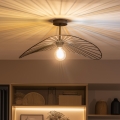 Brilagi - LED prie lubų montuojama liustra CERIA WIRE 1xE27/60W/230V 40x56 cm juoda