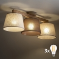 BRILAGI - LED Prie lubų montuojama liustra LATTE 3xE27/15W/230V pušis/mix