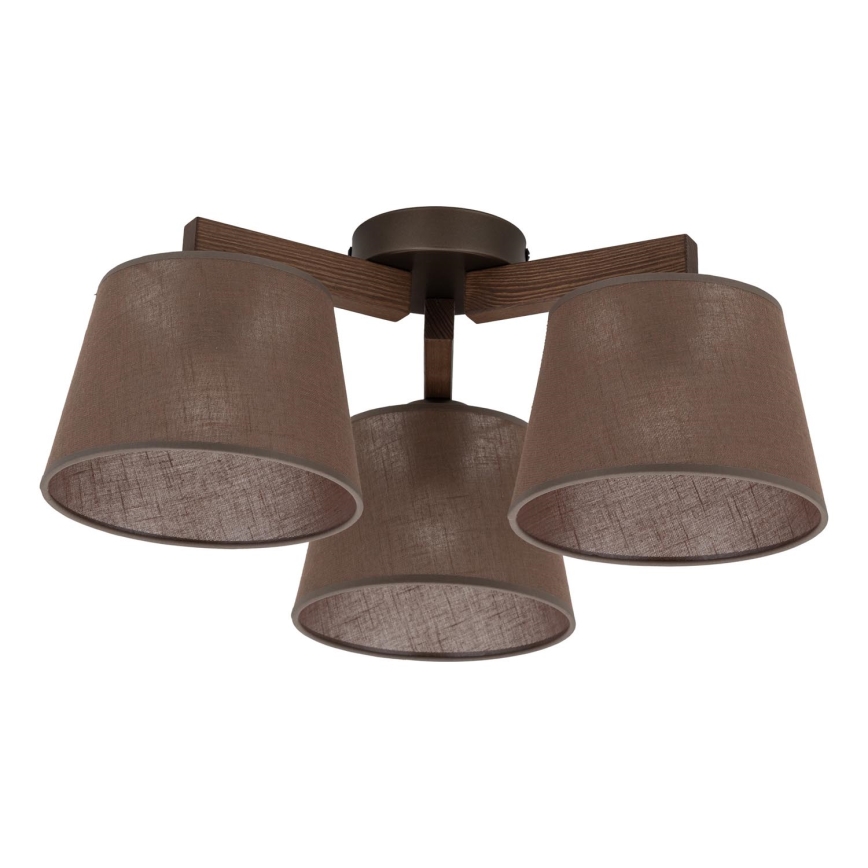 BRILAGI - LED Prie lubų montuojama liustra LATTE 3xE27/15W/230V pušis/ruda