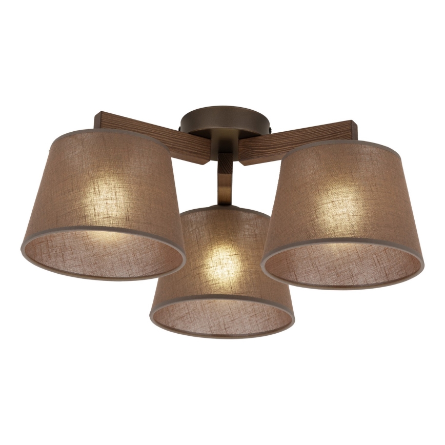 BRILAGI - LED Prie lubų montuojama liustra LATTE 3xE27/15W/230V pušis/ruda