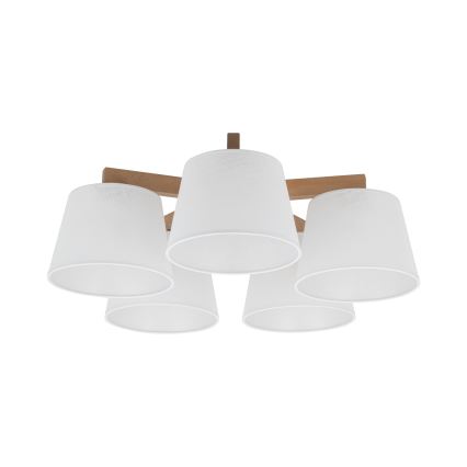 BRILAGI - LED prie lubų montuojama liustra LATTE SABIA 5xE27/15W/230V pušis/balta