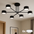 Brilagi - LED prie lubų montuojama liustra MONO 6xGX53/12W/230V juoda