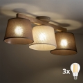 BRILAGI - LED prie lubų montuojamas liustras LATTE SABIA 3xE27/15W/230V pušis/mix