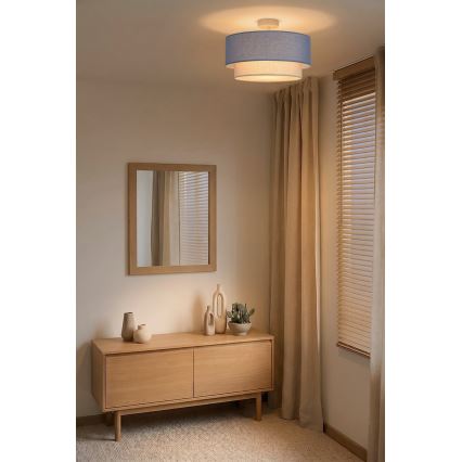 Brilagi - LED prie lubų montuojamas šviestuvas BOHO ECO 1xE27/10W/230V skersmuo 40 cm mėlyna/kreminė