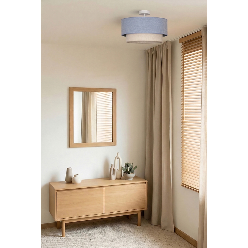 Brilagi - LED prie lubų montuojamas šviestuvas BOHO ECO 1xE27/10W/230V skersmuo 40 cm mėlyna/kreminė