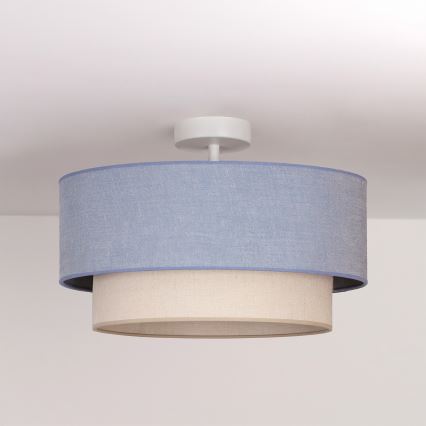 Brilagi - LED prie lubų montuojamas šviestuvas BOHO ECO 1xE27/10W/230V skersmuo 40 cm mėlyna/kreminė
