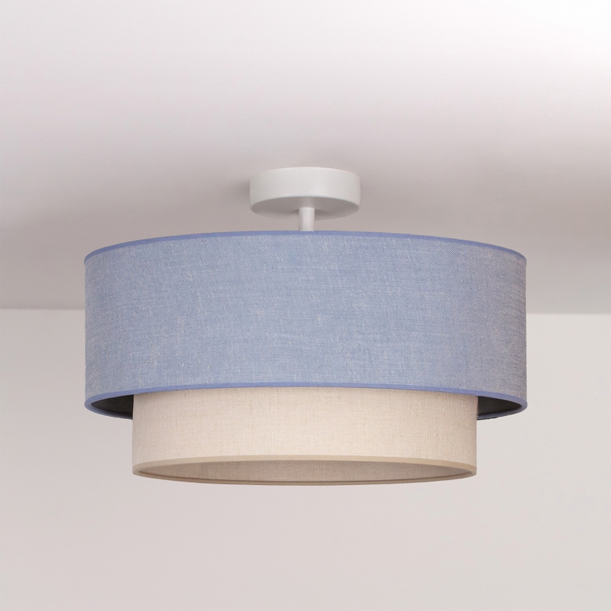 Brilagi - LED prie lubų montuojamas šviestuvas BOHO ECO 1xE27/10W/230V skersmuo 40 cm mėlyna/kreminė