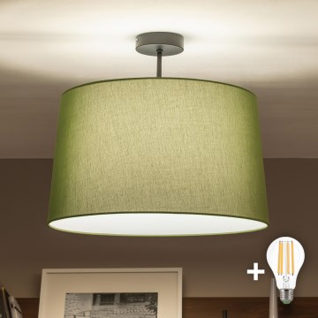 Brilagi - LED prie lubų montuojamas šviestuvas CERIA 1xE27/60W/230V Ø 45 cm juoda/žalia