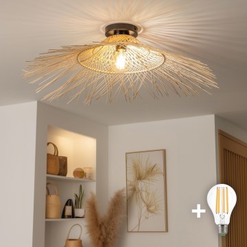 Brilagi - LED prie lubų montuojamas šviestuvas CERIA BOHO 1xE27/40W/230V Ø 70 cm bambukas